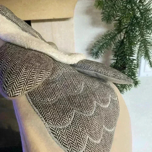 Owl Christmas Stocking Rustic Christmas - Picture 3 of 5